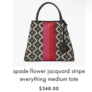 Spade flower jacquard medium tote (BRAND NEW!)